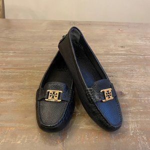 Tory Burch Black Kendrick Driving Loafers
